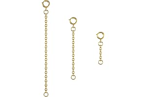 Bonison Necklace Extender Gold - 18k Gold Plated Extenders for Necklace