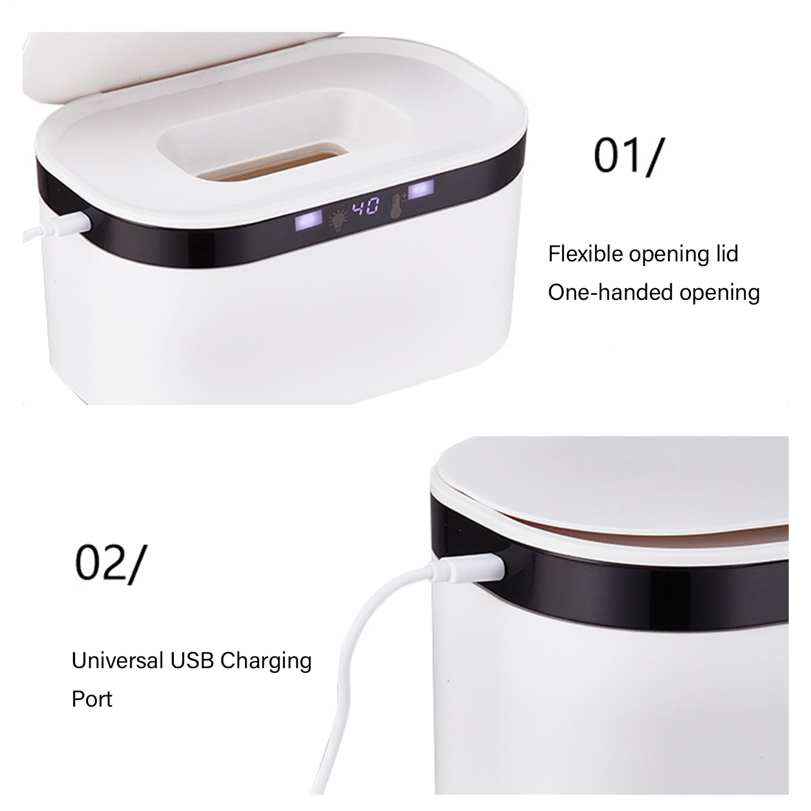 Portable Wipes Warmer | Compact Wipes Warmer | 10W Lightweight Wipes Warmer | Efficient Accessory | Soothing Wipes Warmer | Easy to Use Wipes Warmer