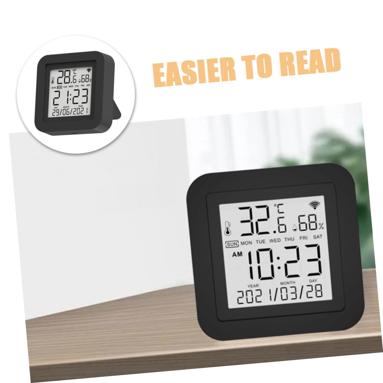VILLCASE Termometro Digitale Lcd Igrometro Misuratore Di Temperatura e Umidità Per Incubatrice Stanza Ospedaliera Design Compatto