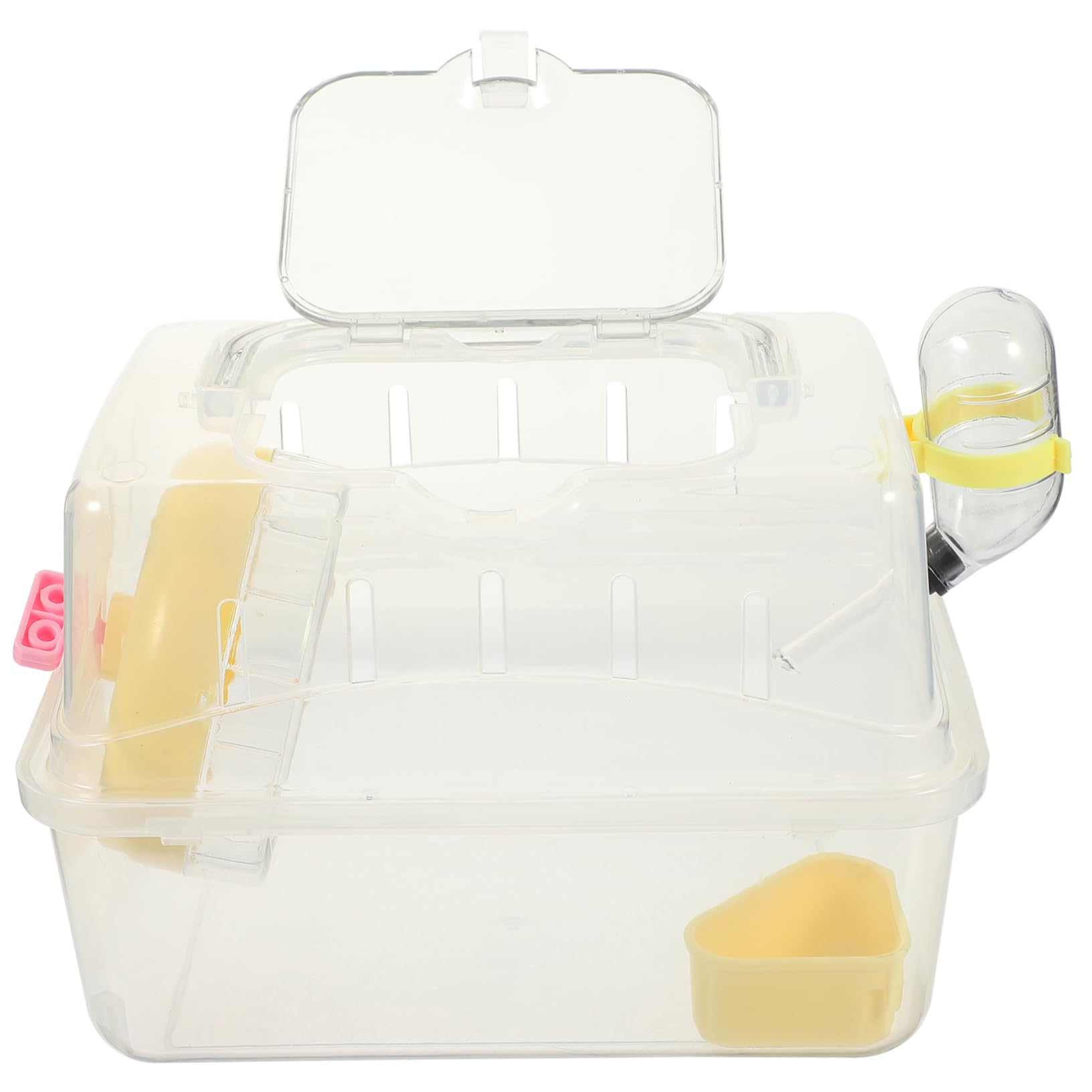 JOINPAYA Transparent Hamster Cage Portable Pet Carrier for Travel Sightseeing Durable Breathable Design for Hamsters Guinea Pigs and Animals Lightweight Compact
