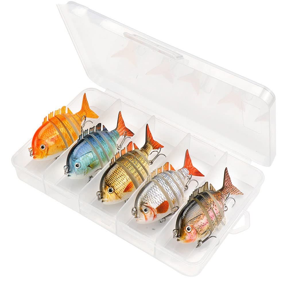 5pcs 14g 8 cm 6-segmente sinken wobbler fischereiköder Set lebenseike schwimmköder for fischwobblersets Sets Sets Sets Sets Sets Sets (Color : Set A)