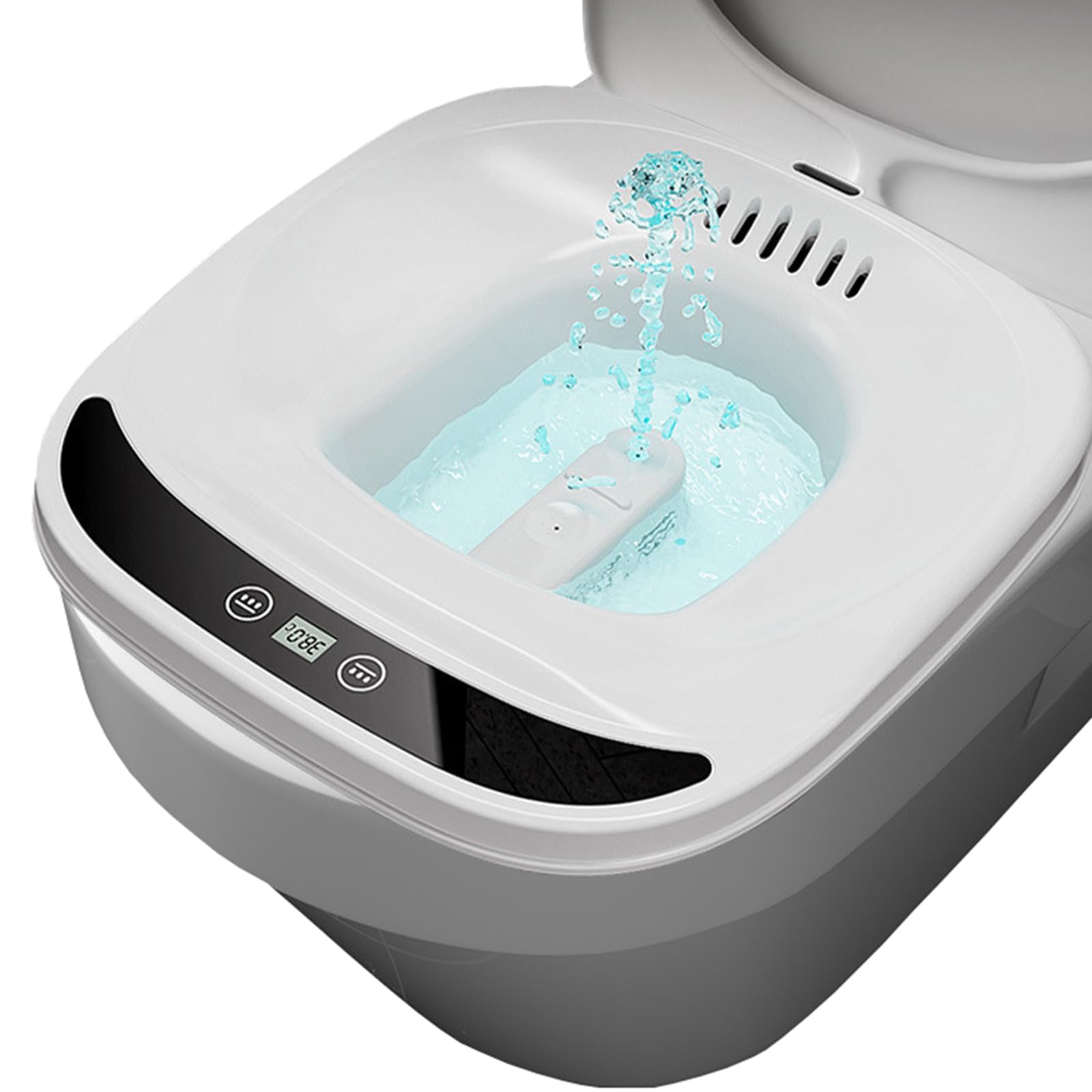 Azonee Electric Sitz Bath for Toilet Seat Hemorrhoids Postpartum Care Bowl Sitz Baths Salts Tub for Women Men Sits Bath Soak Pan Butt Bath Basin Portable Water Spray Style Relief of Anal Inflammation
