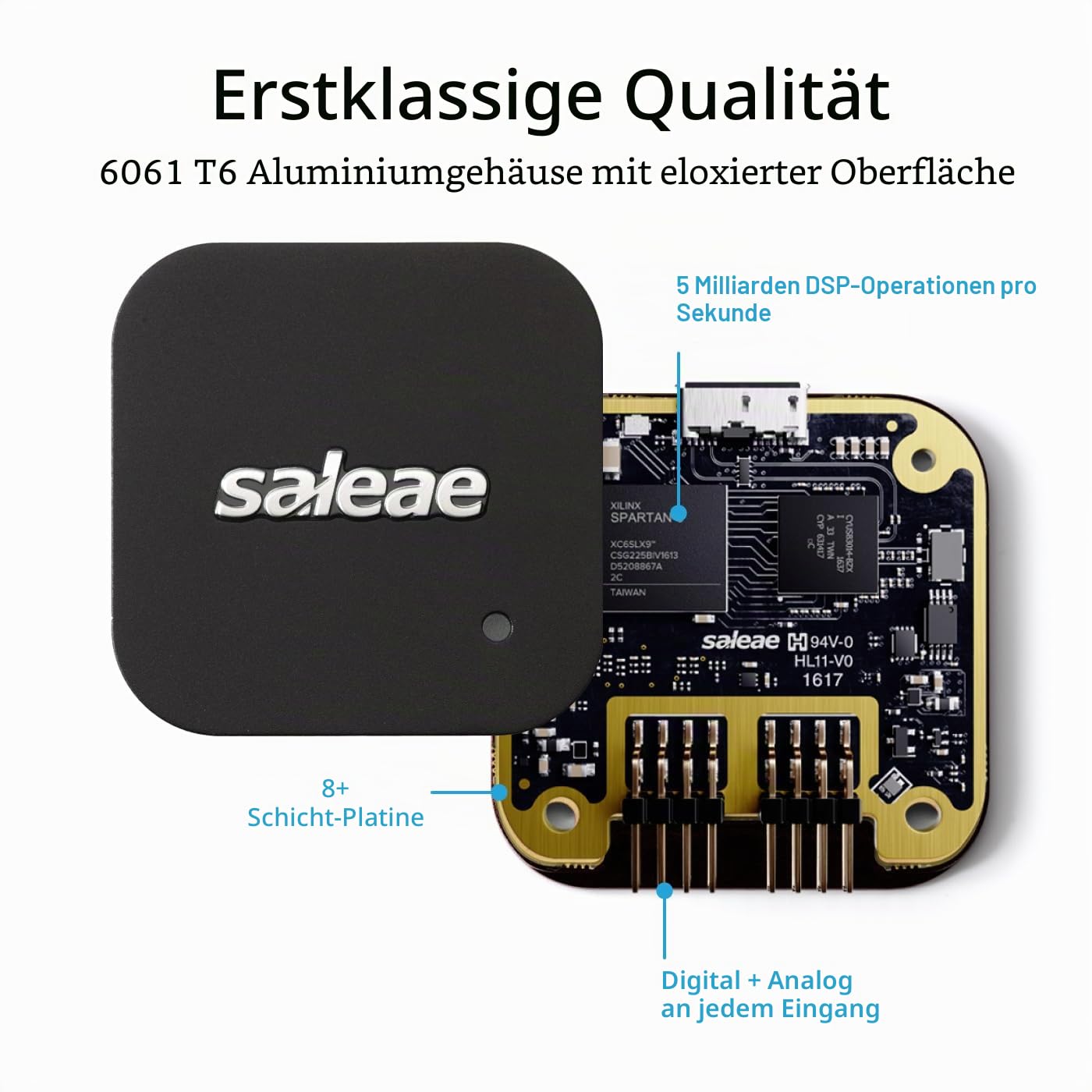 Logic Pro 8 (Schwarz) - Saleae 8-Kanal Logikanalysator