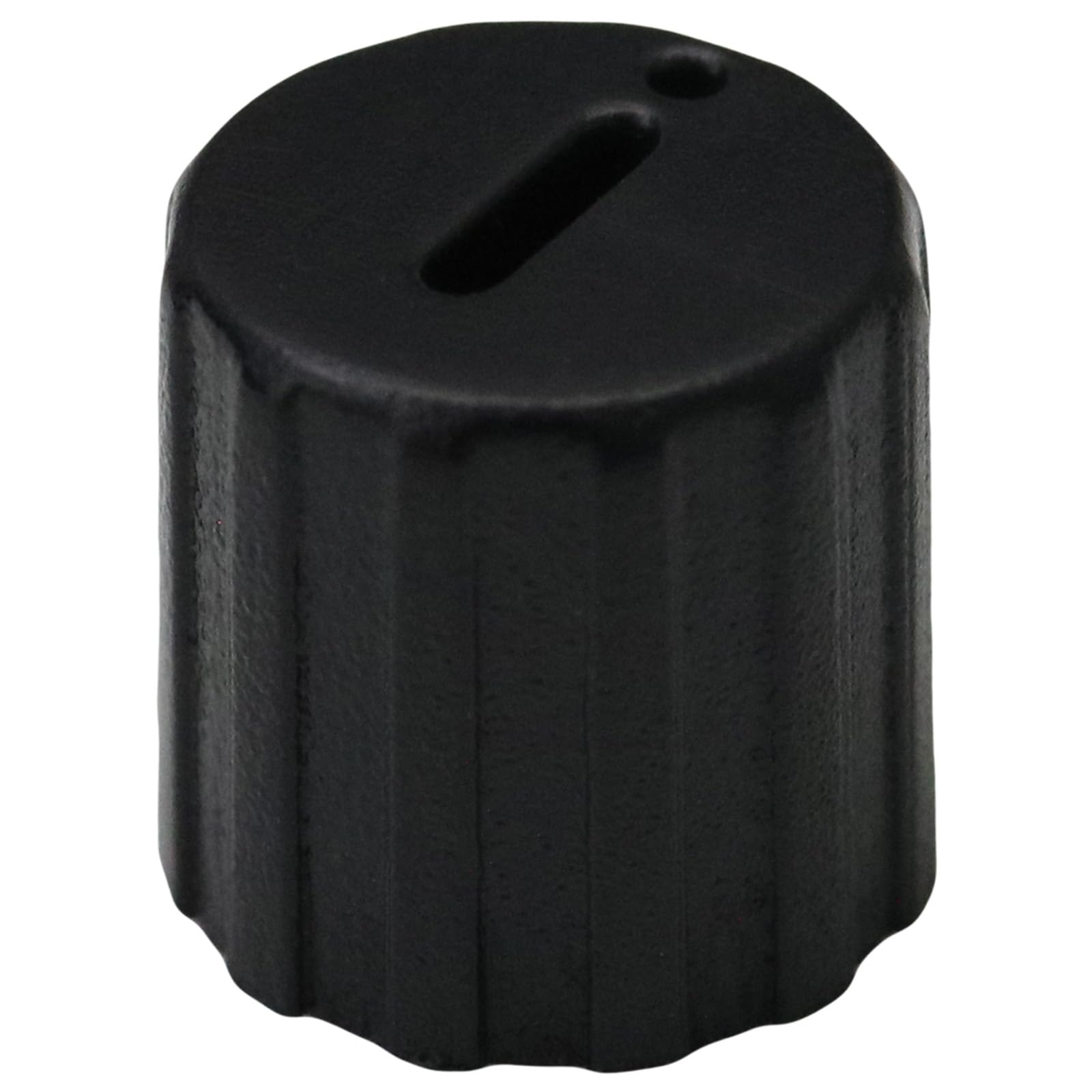 6mm Splined Hole Small Black Slot Top Control Knobs with Dot Position Indicator Pack of 10 (Black) - Image 3