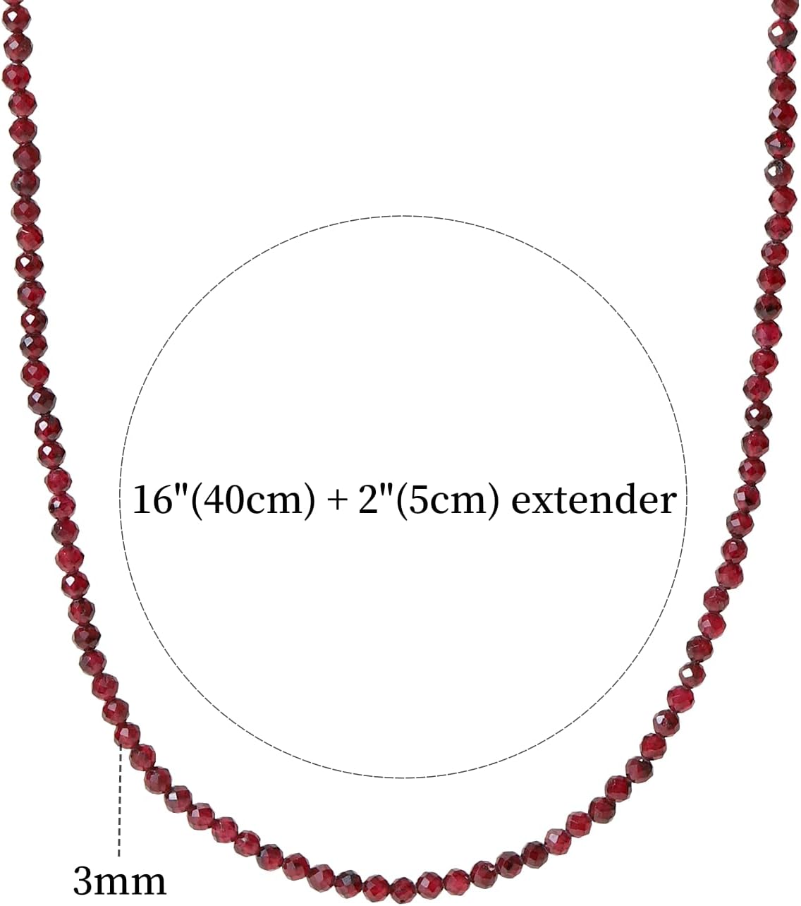 Crystal Choker Necklace for Women 3mm Handmade Natural Stone Beaded Necklace Healing Crystal Necklace Gemstone Necklace Crystal Bead Necklace for Women - Image 2