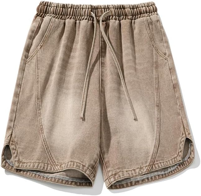 Men's Y2K Baggy Denim Shorts Loose Fit Vintage Harajuku Casual Jorts 2026 Summer Elastic Waist Alt Emo Streetwear - Image 6