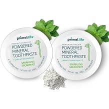 2 Pack of Primal Life Organics!! - Dirty Mouth Toothpowder, Tooth Cleaning Powder, Flavored Essential Oils with Natural Kaolin & Bentonite Clay, Paleo, Organic, Spearmint, 1 oz LuxProdX Sticker