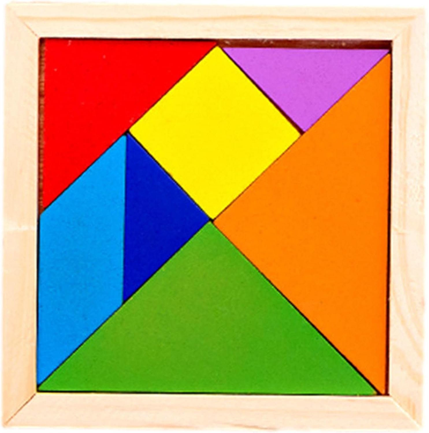 Rompecabezas Tangram | 7 Piezas clásicas de Madera Tangram Puzzles Juego Juguetes | Rompecabezas de Madera para niños | Tangrams educativos Coloridos, Rompecabezas Montessori para niños