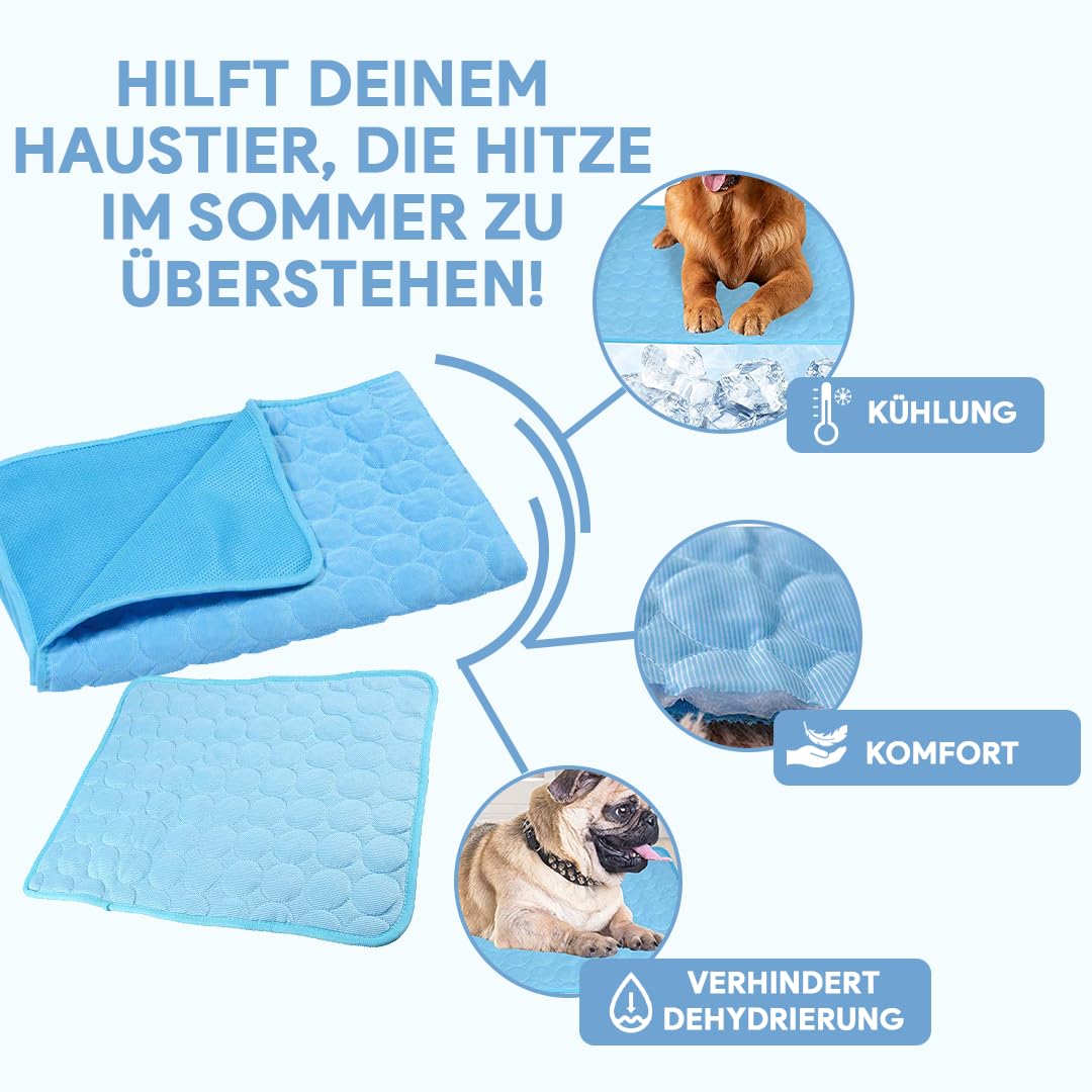 MEIION hundeliebling PetCool V.3 - Tapis rafraîchissant de qualité supérieure pour chien - Tapis d'été en soie glacée non toxique pour chien
