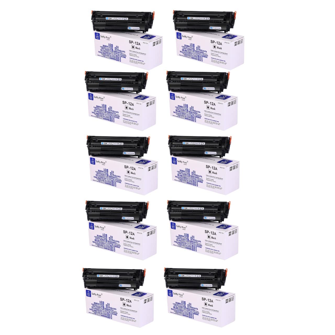Softly Print 12A Q2612A Toner Cartridge for HP Laserjet Laserjet 1010, 1012, 1018, 1020, 1020 Plus, 1022, 3050, 3052, 3055 m1005mfp m1319mfp (Pack of 10) (B07JNZJ89K) Amazon Price History, Amazon Price Tracker
