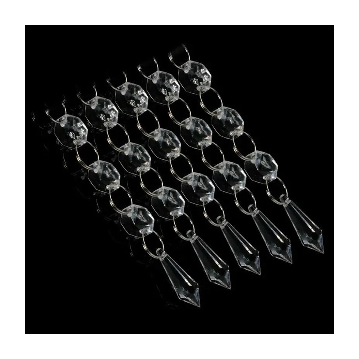 Crystal Chandelier Prism, Sun Catcher, 120Pcs Acrylic Crystal Drop Chandelier Prisms Pendant Octagonal Bead Hanging Lamp Home Strand