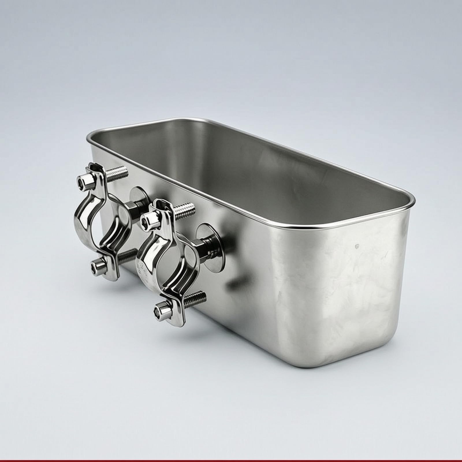 Porta Pesca in Acciaio Inox con Supporto per Canna da P Organizzare Esche E Tackle su Barche da Pesca con Fissaggio a, Argento, Vasca Per Esche In Acciaio Inossidabile + Supporto Singolo