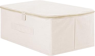 17L Fabric Storage Box with Lid, Zipper Storage Box, Wardrobe Box 38 x 28 x 16 cm