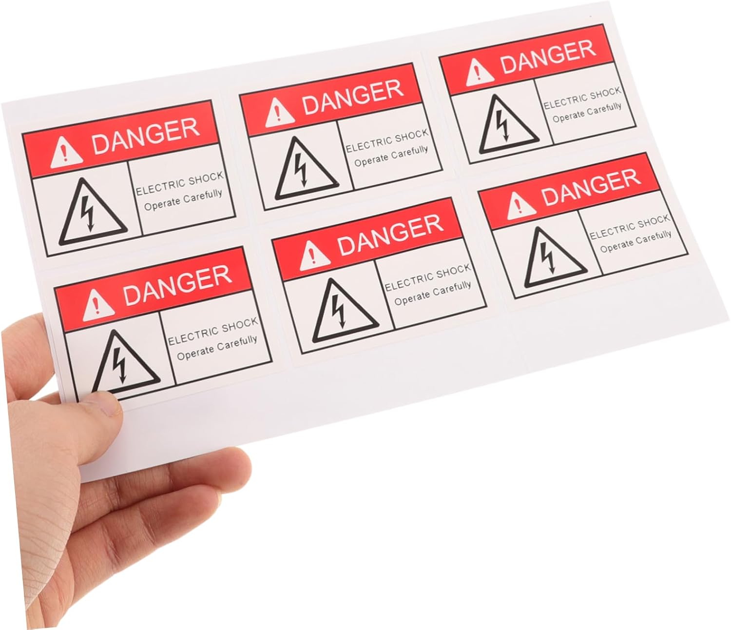 Electric Shocks Warning Labels 8 Pcs Adhesive Safety Signs