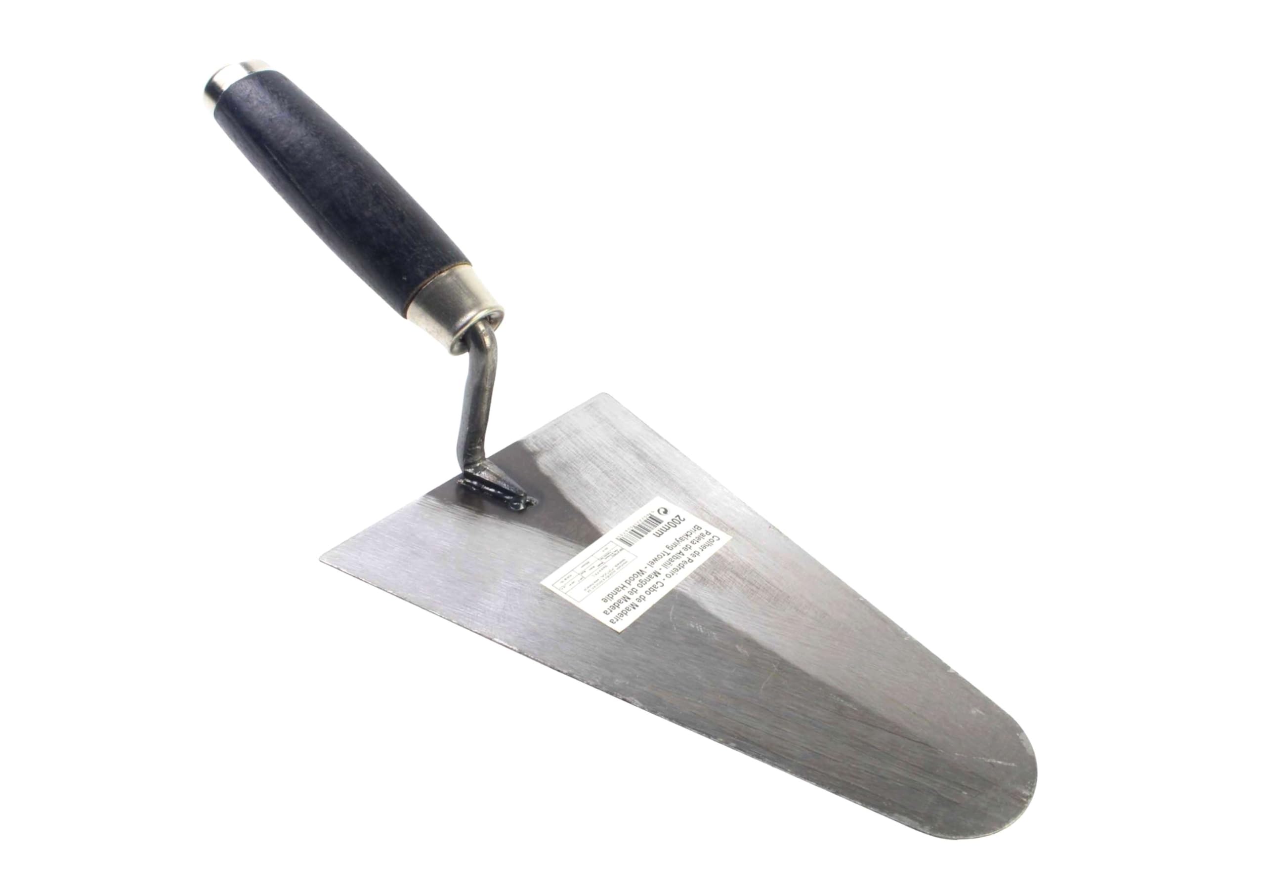 Paleta albañil 8" - Herramienta Resistente de Acero, Mango de Madera, Ideal para aplicar y Alisar mortero en construcciones.*