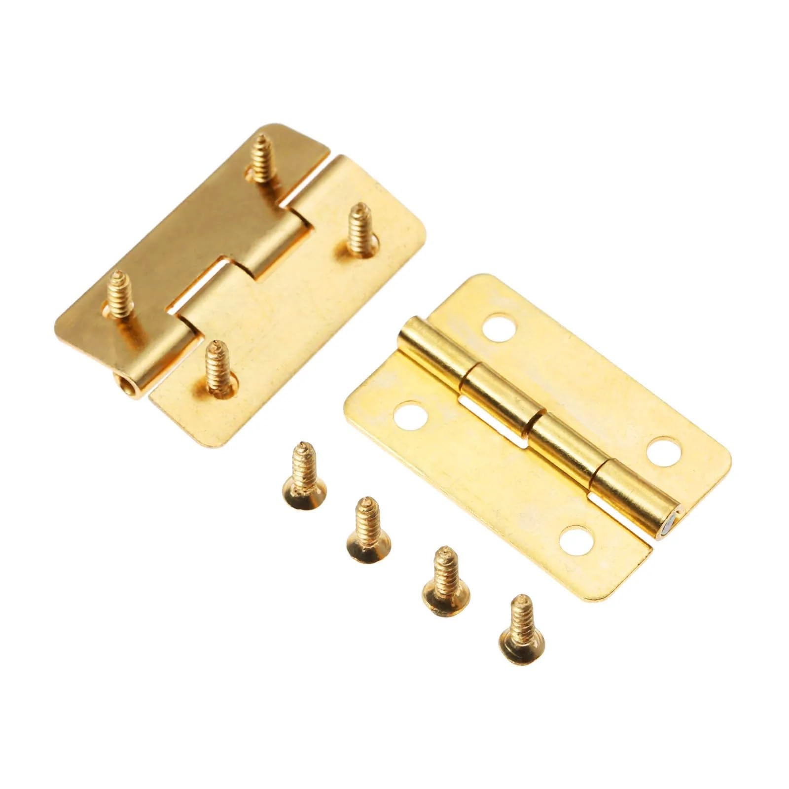 10pcs 30 * 21mm Flat Hinges + 40 Screws 4 Hole Stainless Steel Furniture Hinge
