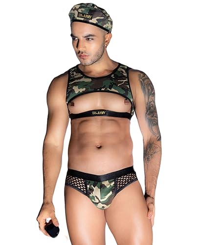 Sipumia Mens Camouflage Costume
