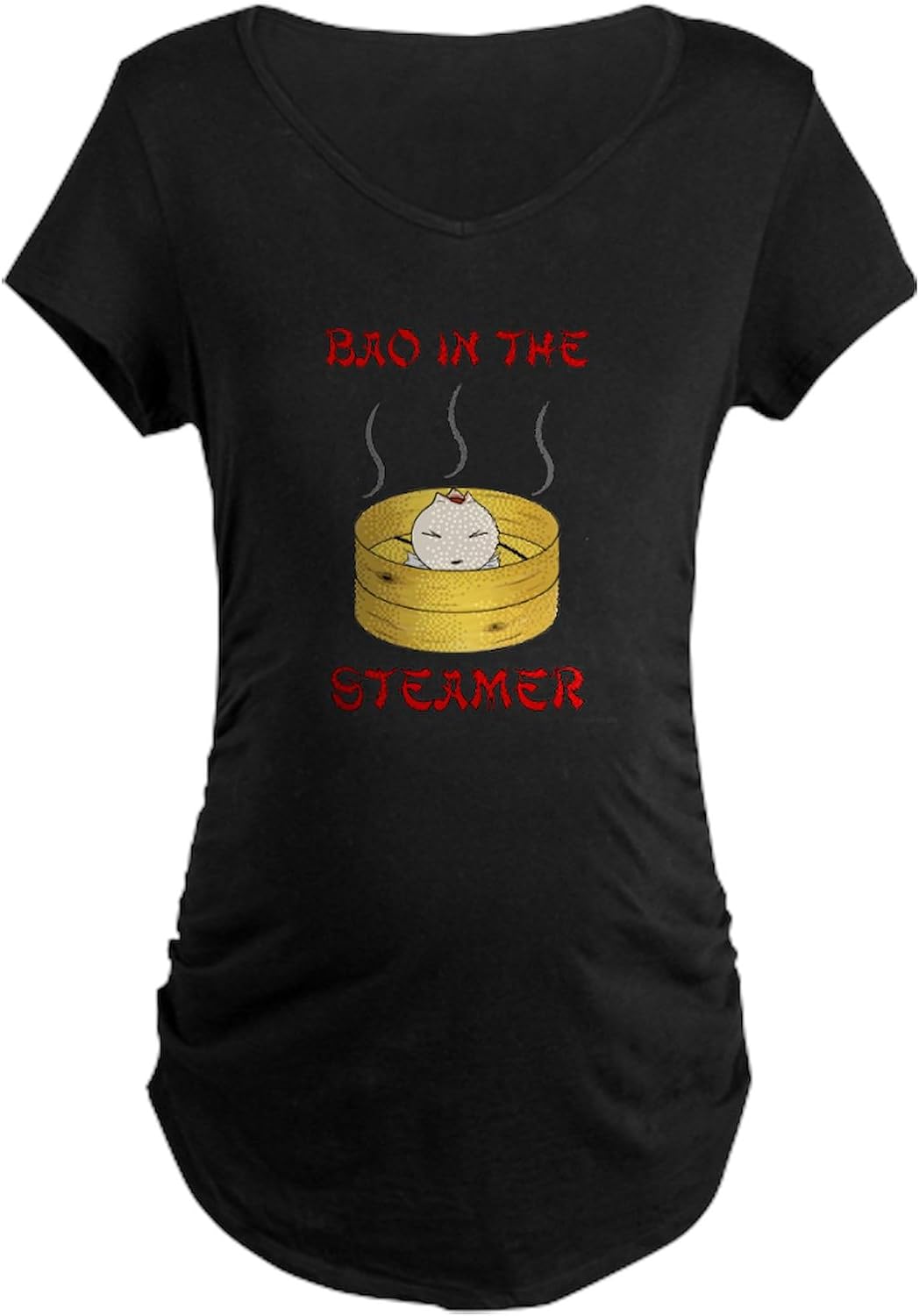 CafePress Bao Alt New White Copy Maternity T Shirt Women's Maternity Ruched Side T-Shirt