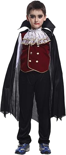 Miniatura 5 de Disfraz de vampiro para niños, disfraz de Halloween gótico clásico para cosplay