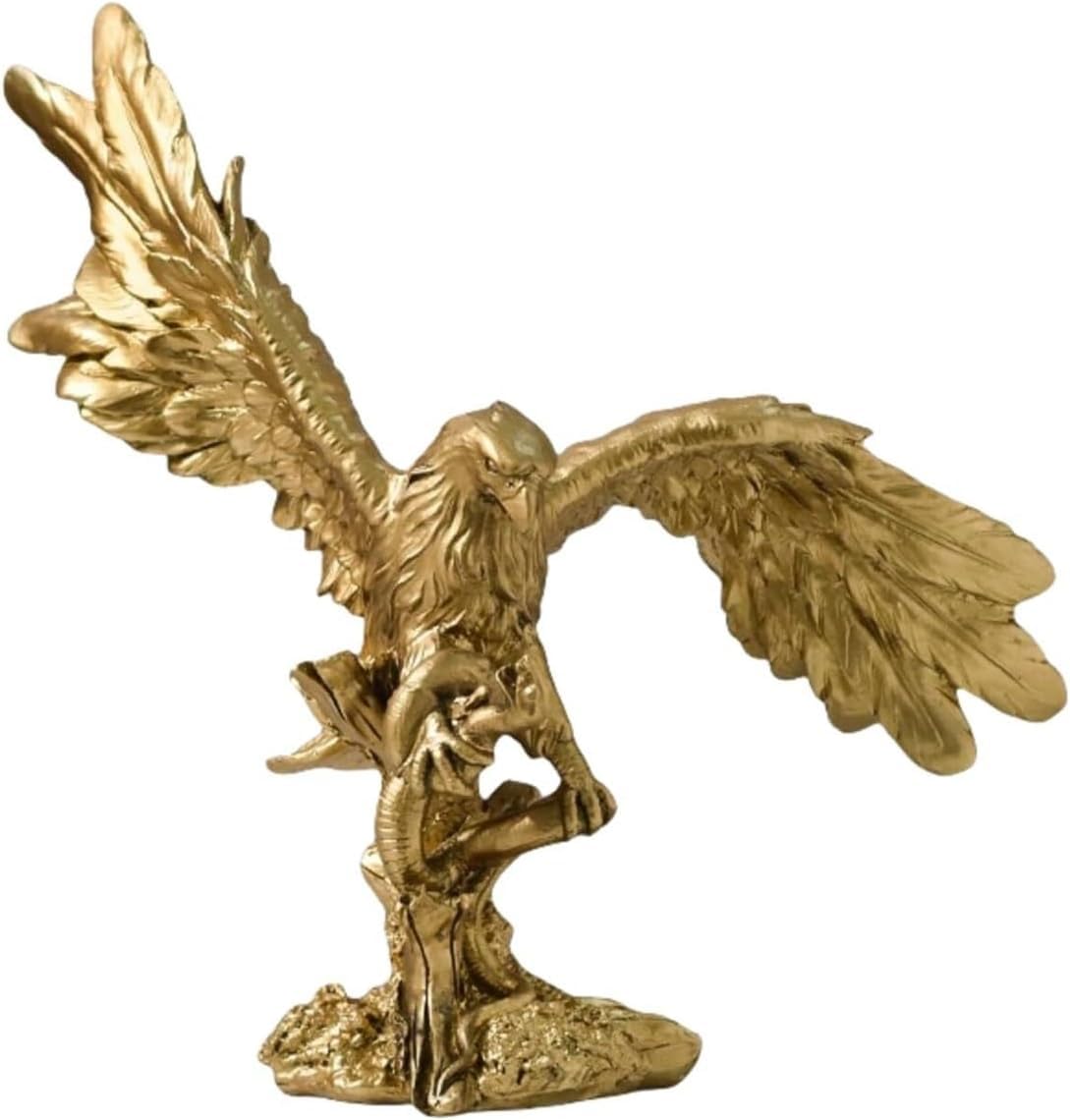 Statue d'aigle en résine pour décoration de bureau et étagère style Prey