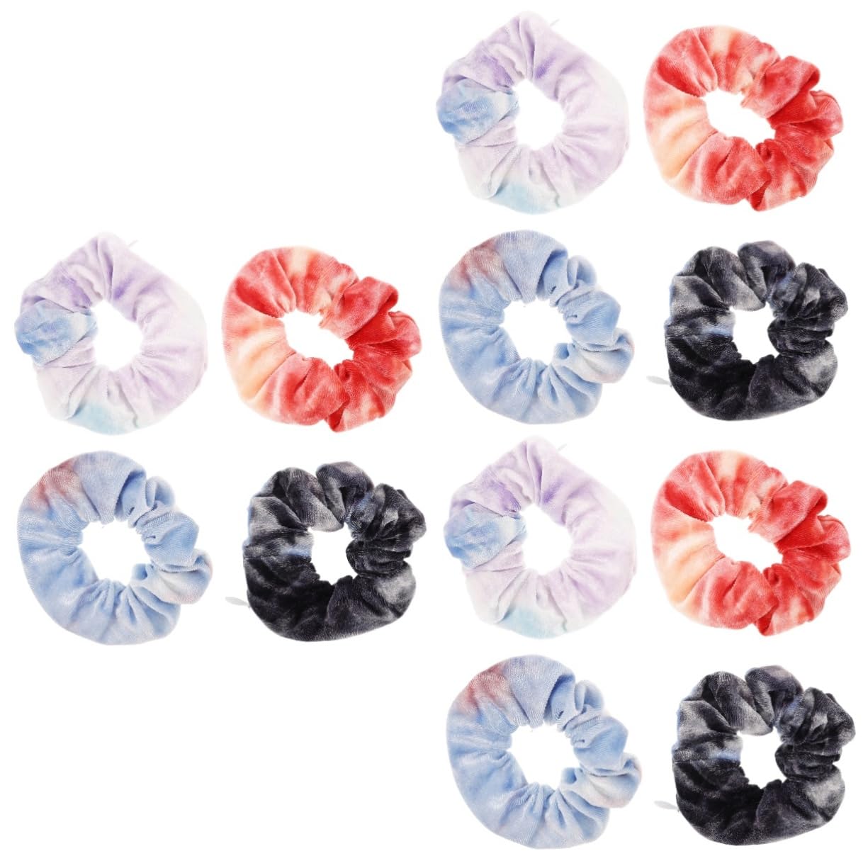 12piezas Scrunchies Con Función De Cremallera Para Coletas Accesorios De Cabello Coloridos y Prácticos Para Mujeres
