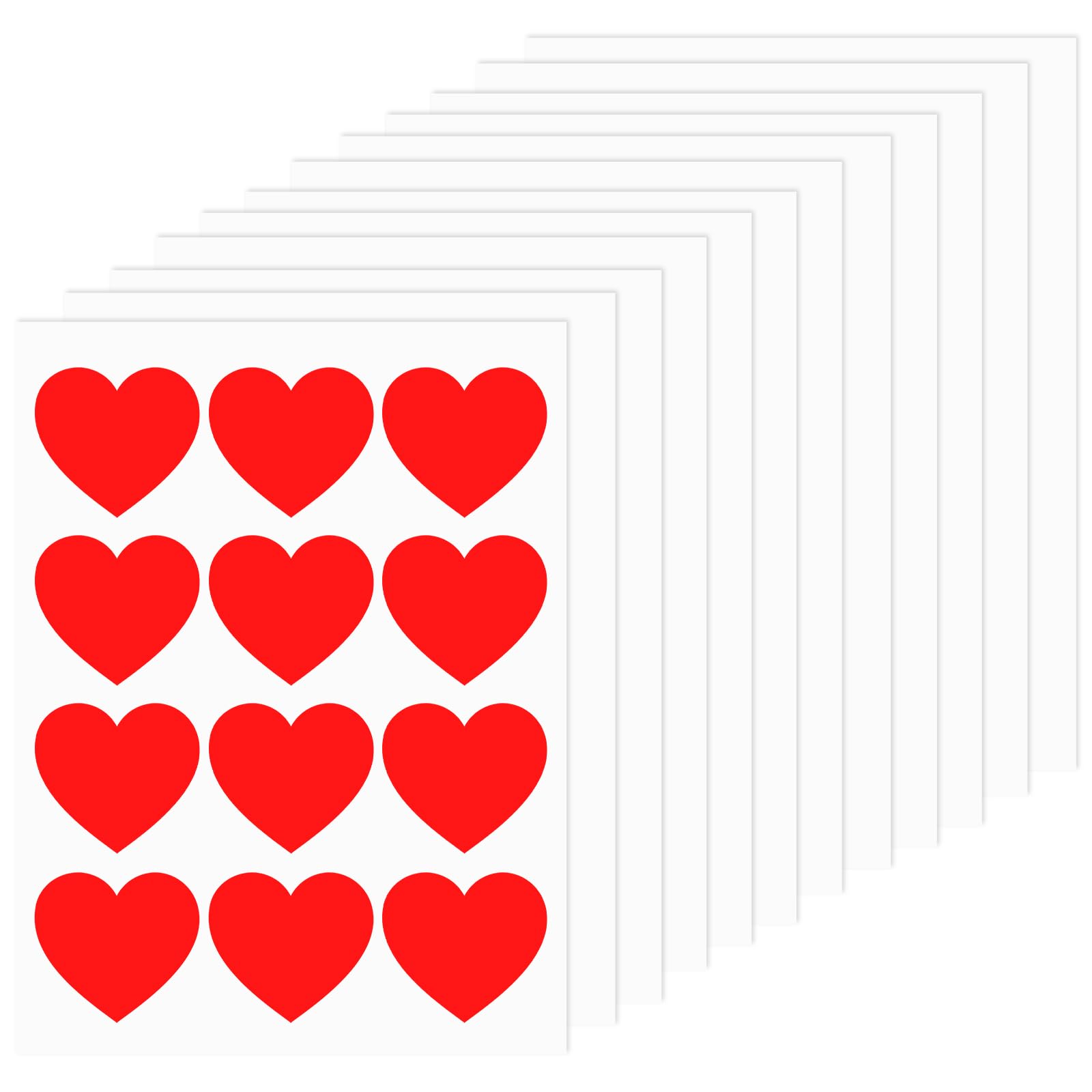 Kbsicwo Red 144 Pcs Heart Stickers, 25Mm Heart Shape Love Stickers Self-Adhesive, Hearts Sticky Labels For Envelope Decor Greeting Cards Invitation Sealing Gift Wrapp Scrapbooking