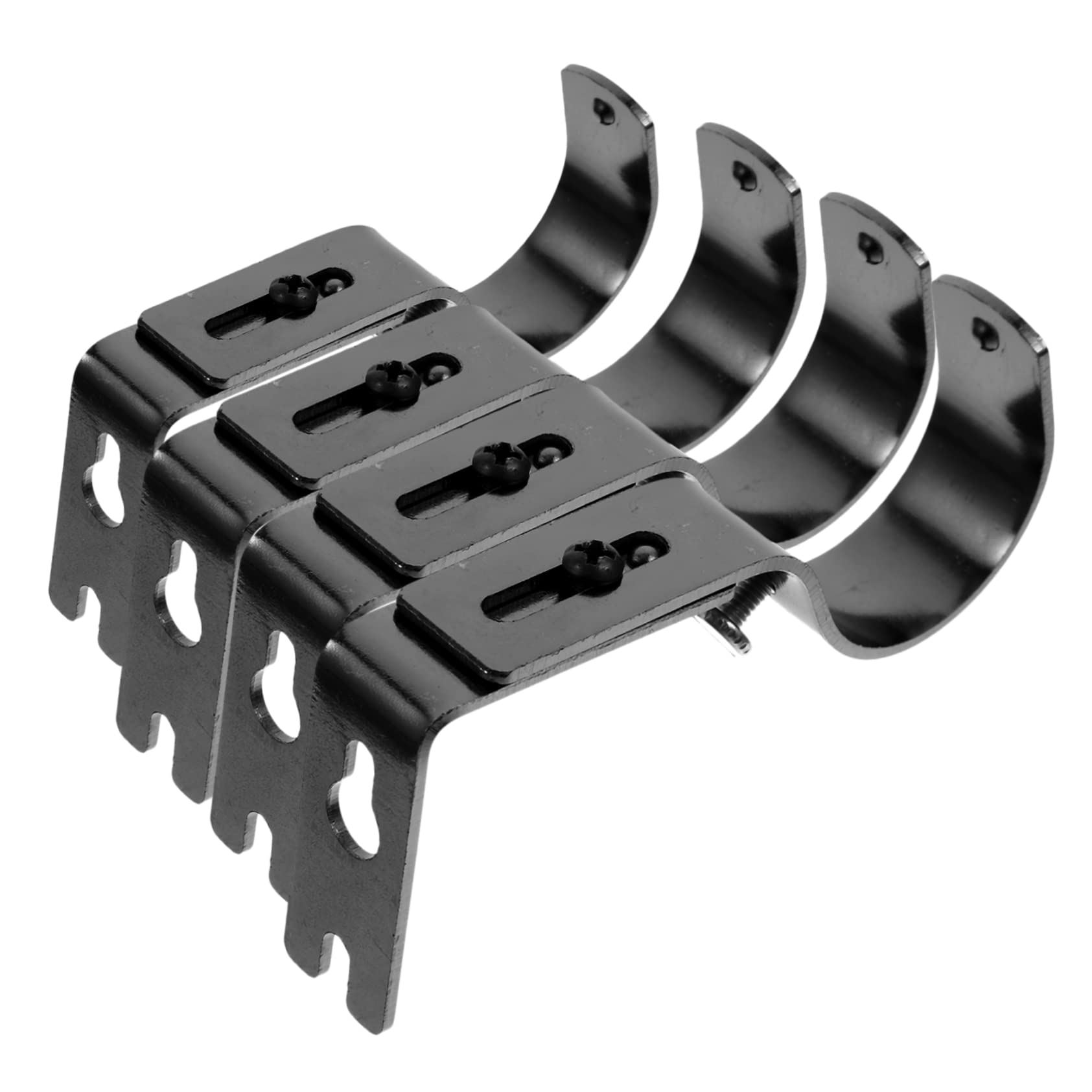 ABOOFAN 8 Pièces Support de Tringle à Rideau Support Rideaux Support Tringle Rideaux Support Tringle a Rideaux Support Tringle à Rideaux Coup Unique Brancher Poteau Lourd Support en Fer