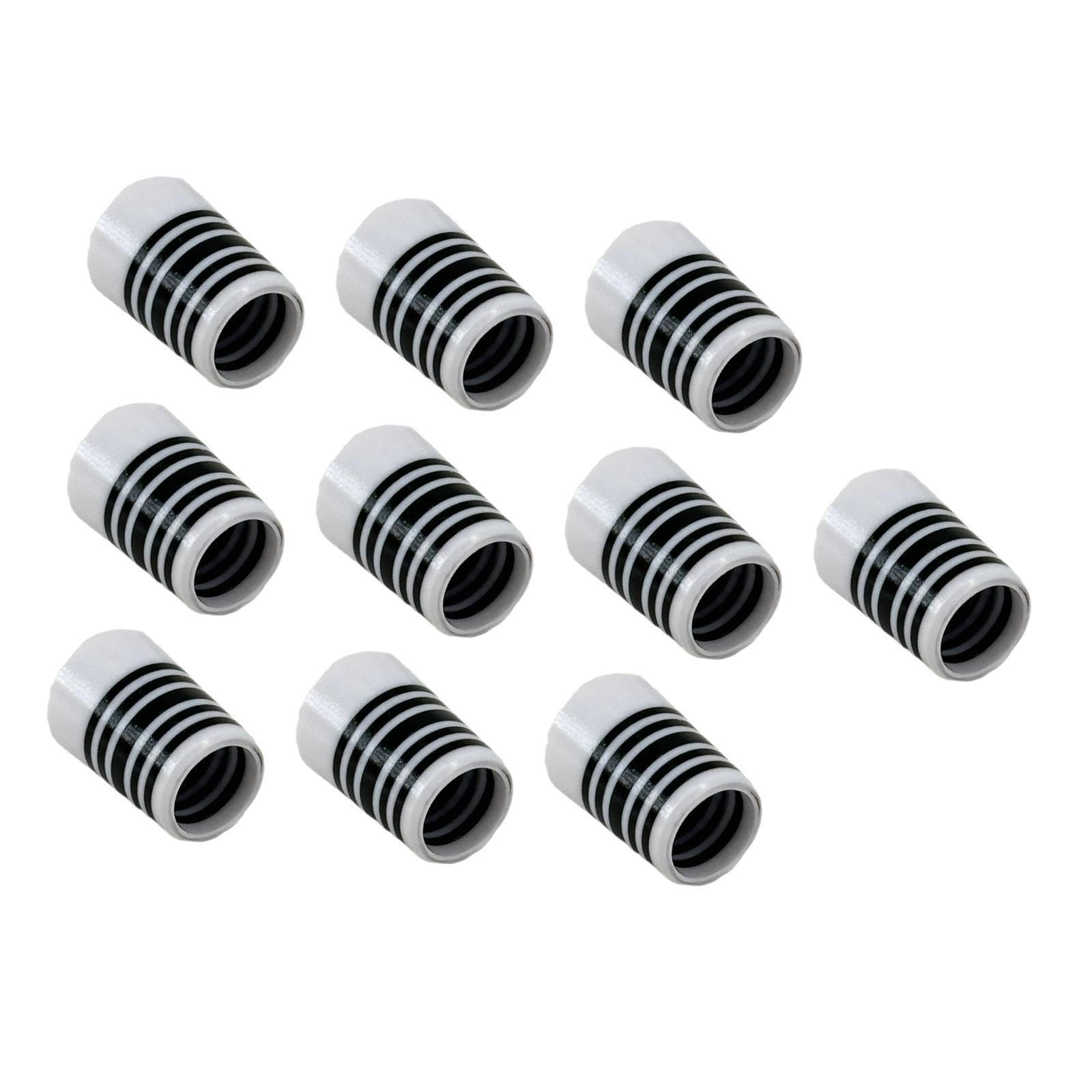 wisoolkic Golf Iron Ferrules .370 Sports Accessories Provide Essential Collisions Ensuring Clubs Remain Scratch Free Golf Iron Shaft Ferrules End Caps Cover Parts, White Black, 0.37