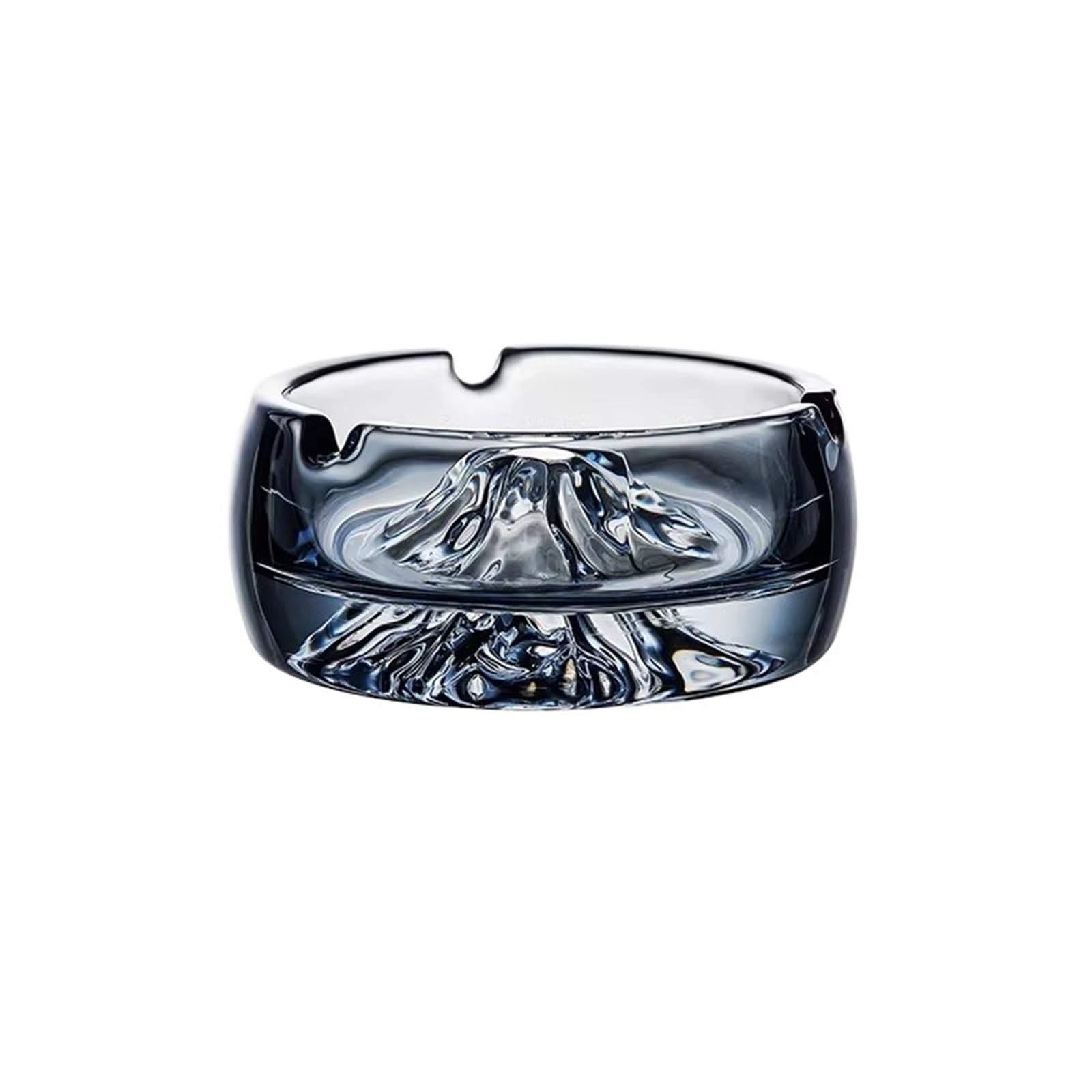Cigarettes Ashtrays Crystal Glass Ashtray Decor with Cigarette Rests(Blue)