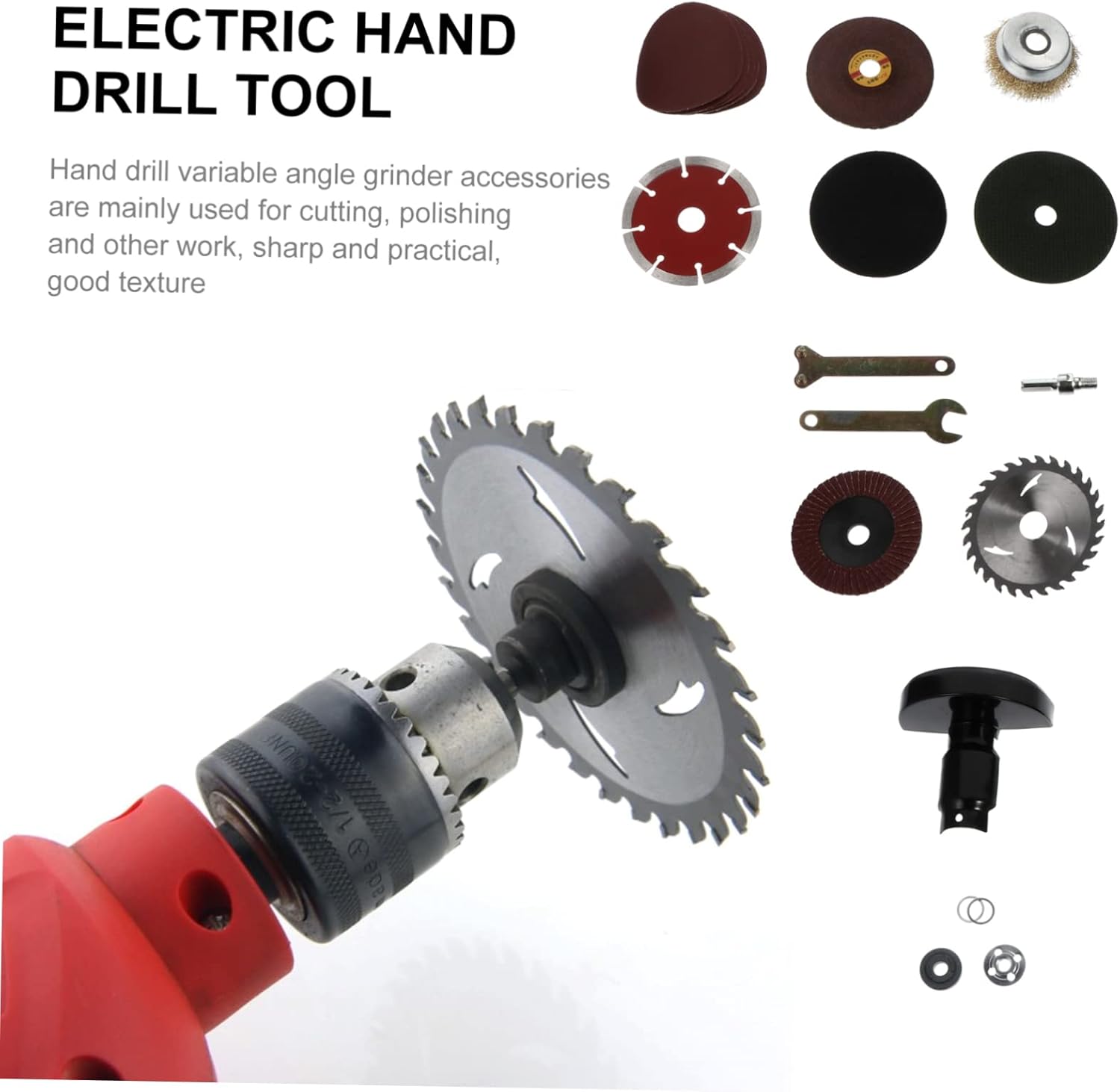 Vaguelly 1Set Electric Drill Angle Grinder Kit Versatile Cutting Polishing Accessories for Home Repair Jade Carving Tools Materials