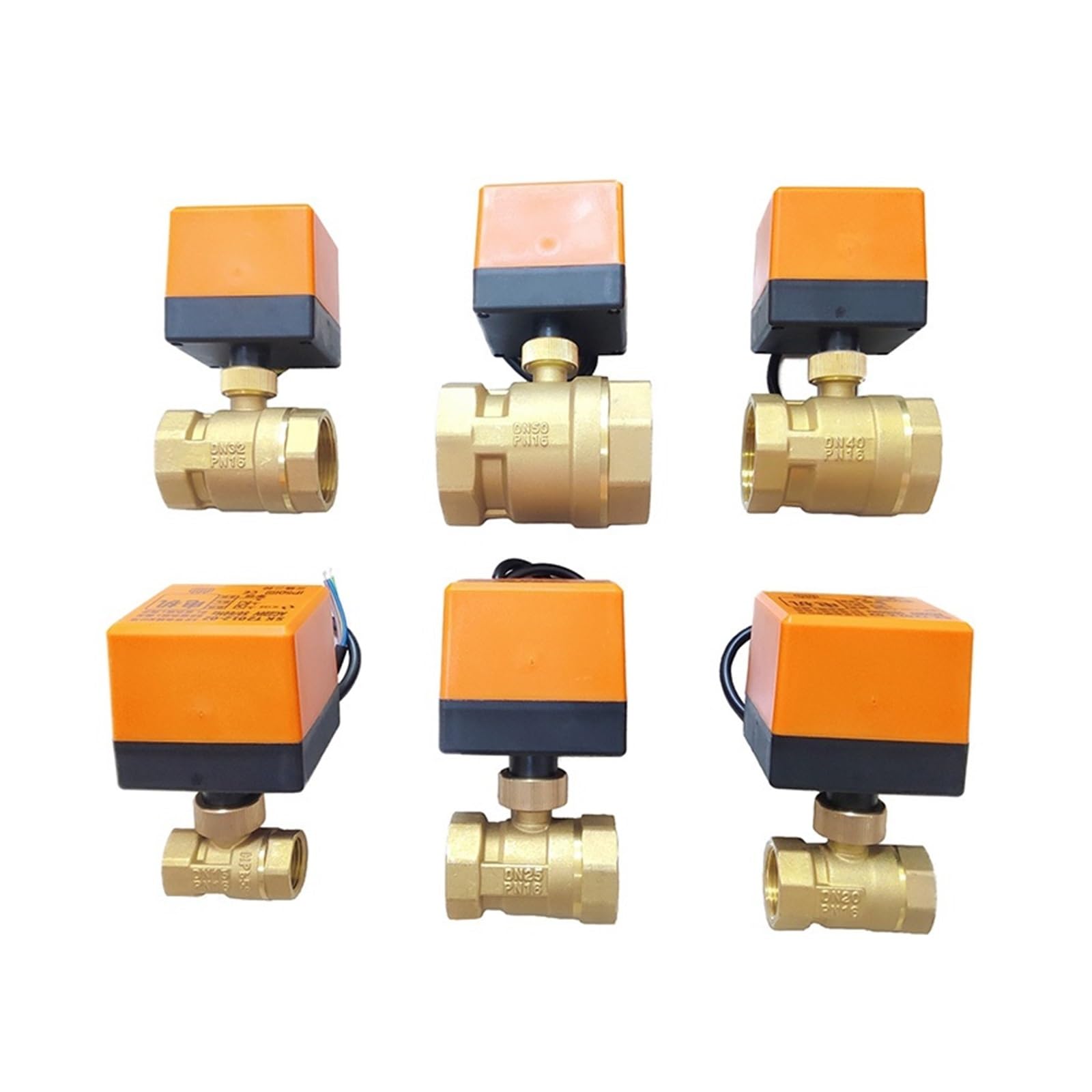 Válvula de bola eléctrica Válvula de bola motorizada de latón, tres cables, dos controles, un control, 220V, 24V, 12V CA/CC, 1 ud.(1",220VAC_CR02)