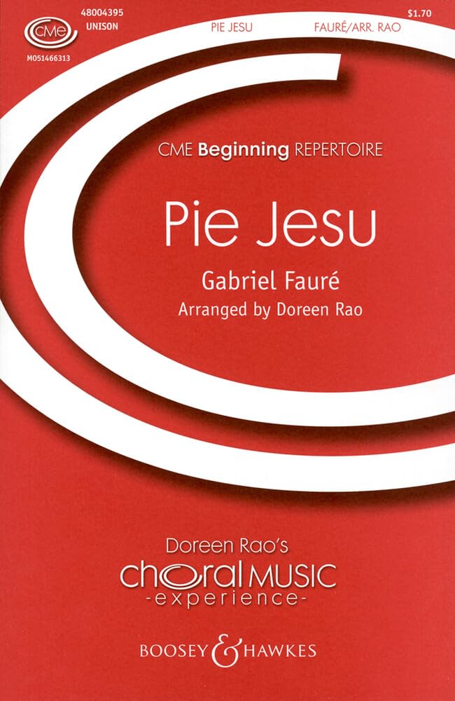 Pie Jesu: from "Requiem". choir unison and piano. Partition de chœur.