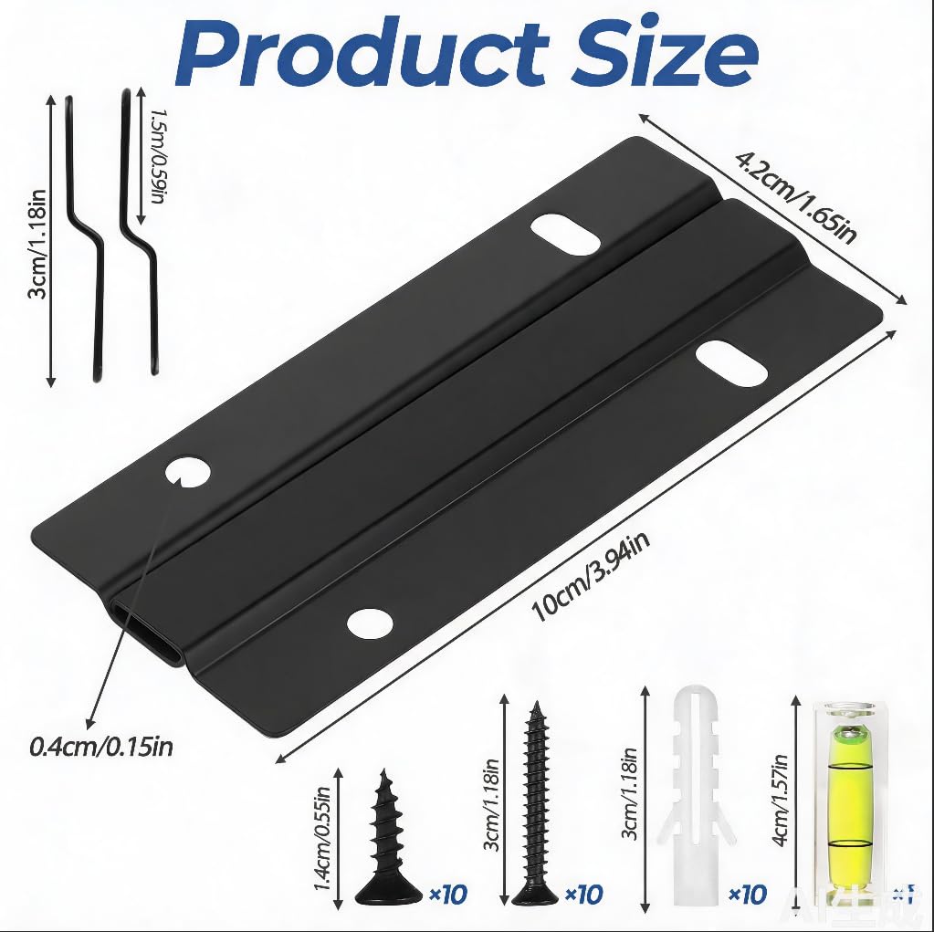 10 Pz/5 Paia Ganci per Quadri Francesi Pesanti, Supporto per Quadri, Appendi Quadri Tacchetta Ganci Hardware Kit, Clip Z Staffe per Ganci Francesi ad Incastro per Specchi Quadri Cornici