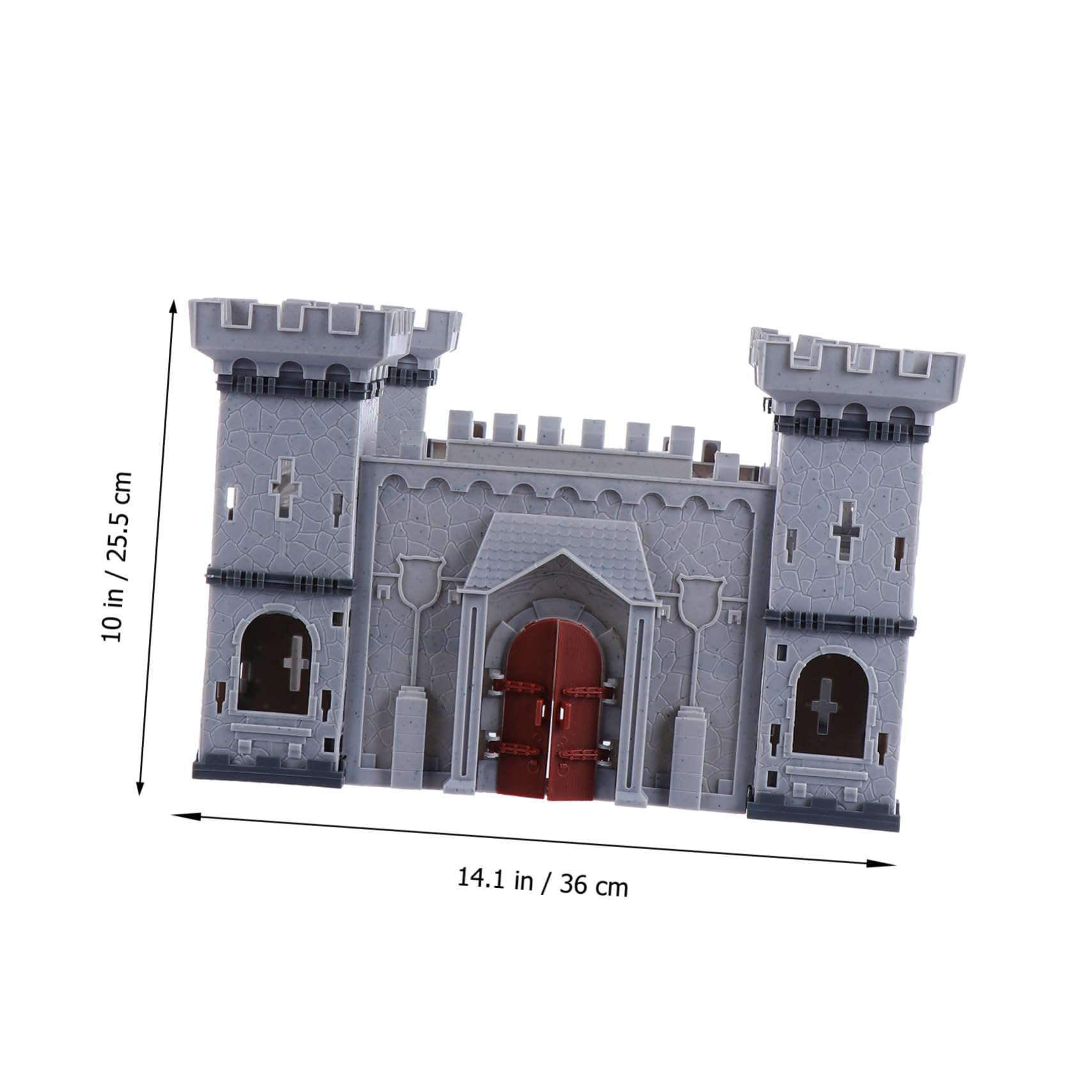 FRCOLOR Modelo de Castillo con Soldados de Plástico Juguete de Montaje DIY para Escena Educativa de Batalla Antigua Material Ecológico y Duradero