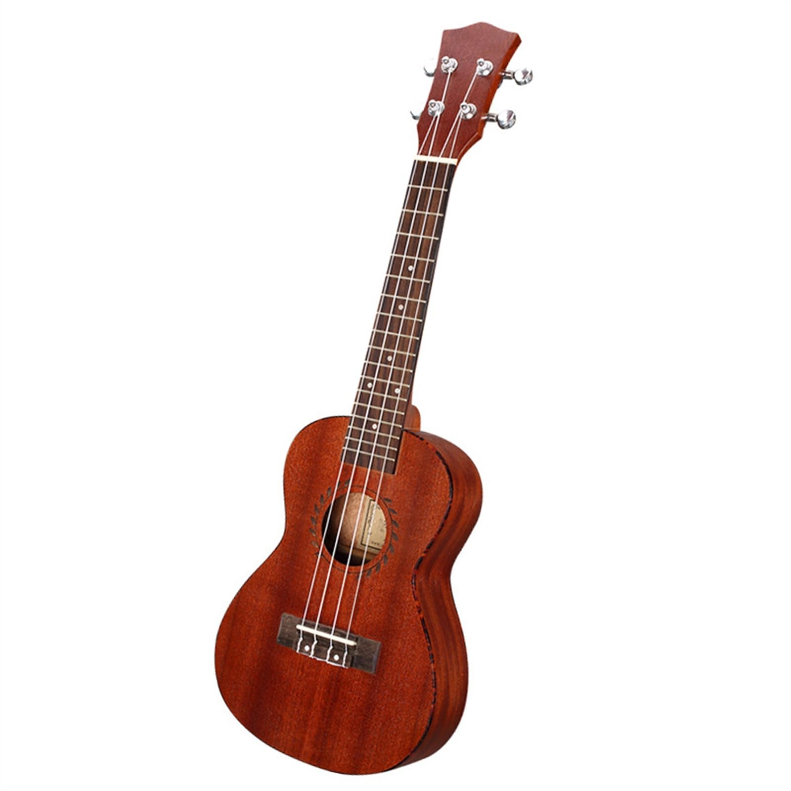 Ukulele Instrumentów Muzycznych 24-calowe Drewniane Ukulele W Całości Z Drewna Sapele, Zamknięte Tunery 4-strunowe Ukulele Mały Instrument Gitarowy