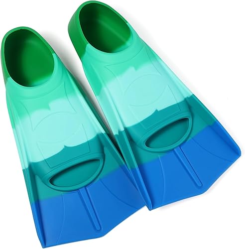 Miniatura 2 de Aletas de natación para niños, de hoja corta, antideslizantes, para entrenamiento de piscina, diseño ligero