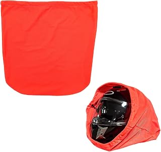 Motorcycle Helmet Bag, Large Capacity Folding Helmet Protection Storage Bag with Drawstring, Lightweight Carrying Bags for Sport Skiing Riding Travel Motorcycle Bicycle (Orange)