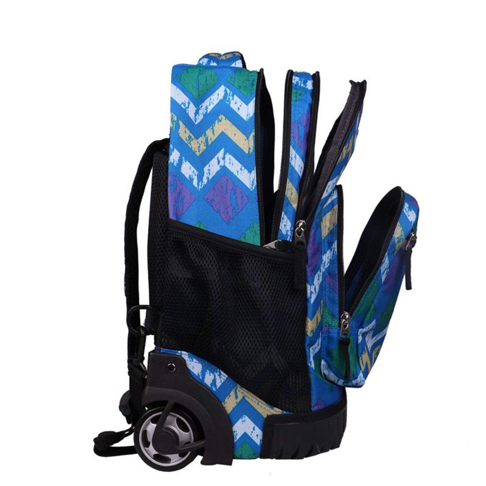 Kinderrucksäcke Rucksack Runde Grundschulkinder Schule Teenager-Polyester-Freizeitbeutel Der Junior High School Jungen Und Mädchen Wasserdicht Lichter für Schule & Reisen(Blau)