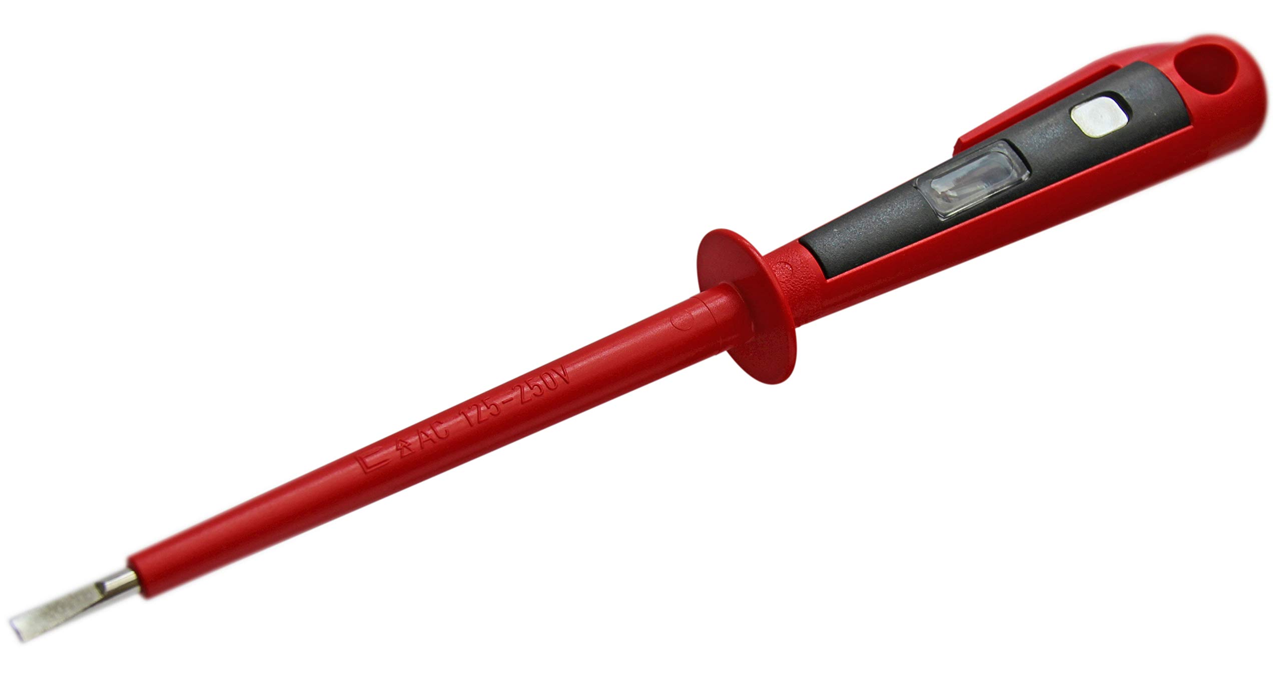 H+H Werkzeug 45900 5 x 45900 Eurokontroler/tester napięcia/fazy do 250 V GS sprawdzony zgodnie z VDE 0680 Made in Germany, czerwony/czarny, 190 mm