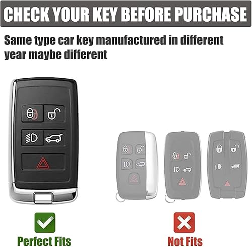 Miniatura 2 de Gematay para Land Rover Funda para llavero Compatible con Evoque Velar Sport Discovery Freelander2 LR4 Land Rover Sport Jaguar XF XJ XE F-PACE
