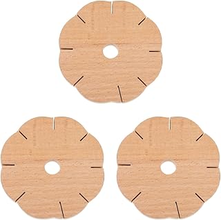 Ciieeo 3pcs Round Thread Square Weaving Plate Kumihimo Bracelet Handmade Board Wooden Disk Beaded Wool Braiding Wood DIY R...