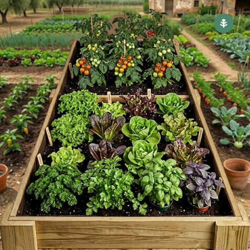 Planeta HUERTO | Mesa de Cultivo Huerto Urbano XXL80 | Madera de Pino Autoclave Nivel 4 | Altura Ergonómica (200x80x80 cm) | Capacidad 270 L | Uso Exterior