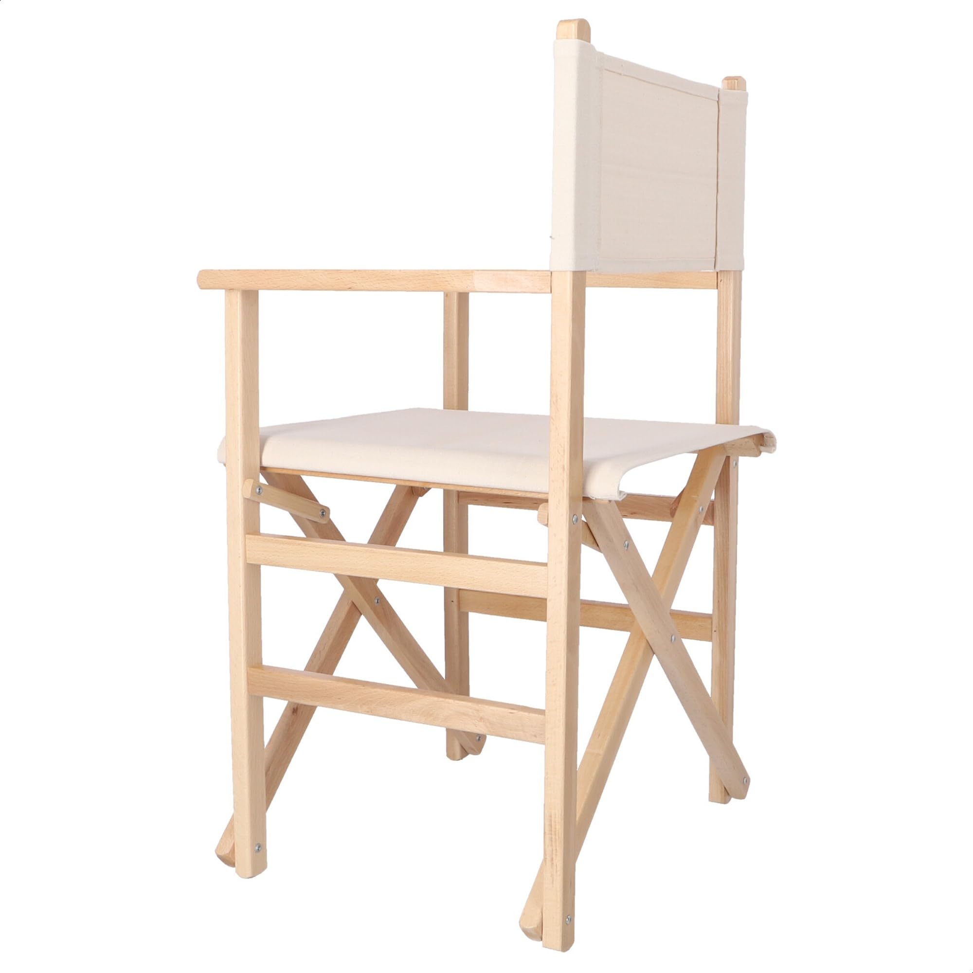 Aranaz Straight Folding Chair Wood Fabric Egg Shell 1032 51x46x86