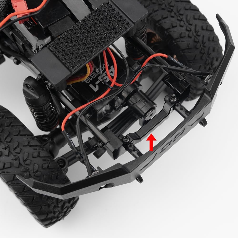 MOHERO CNC RC Front Bumper Mount & Rear Shell Mount for SCX24 GX470 1/24 RC Crawler Car Upgrade Parts
