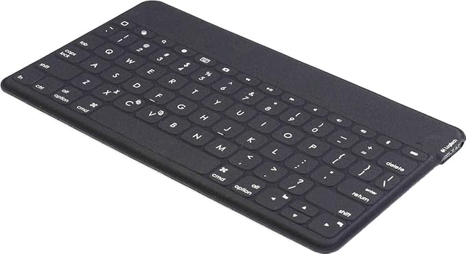 Logitech Keys,To,Go Teclado Inalámbrico Bluetooth para iPhone, iPad, Apple TV, Disposición AZERTY Francés , Negro