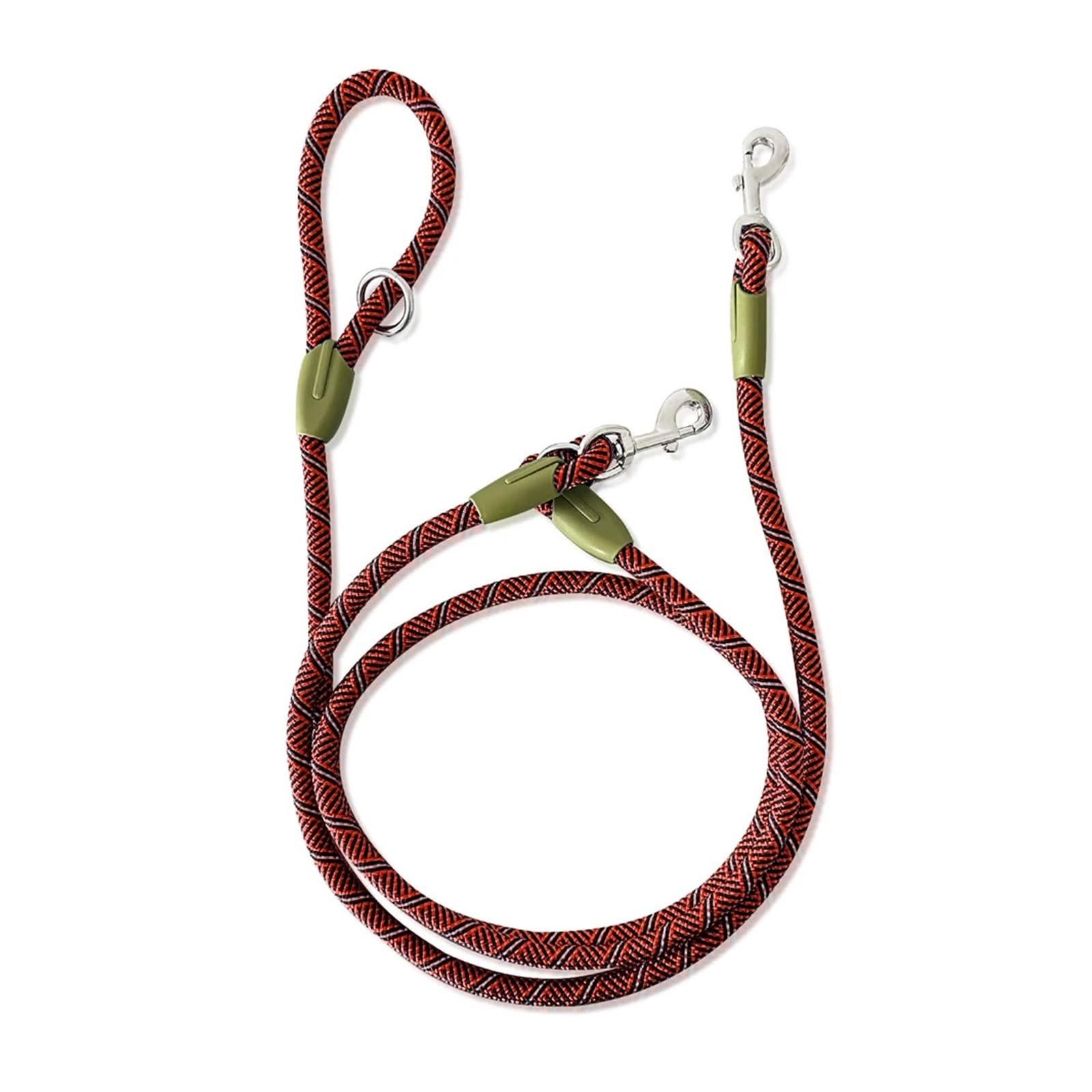 Corde réfléchissante en nylon rouge S pour la traction de chien