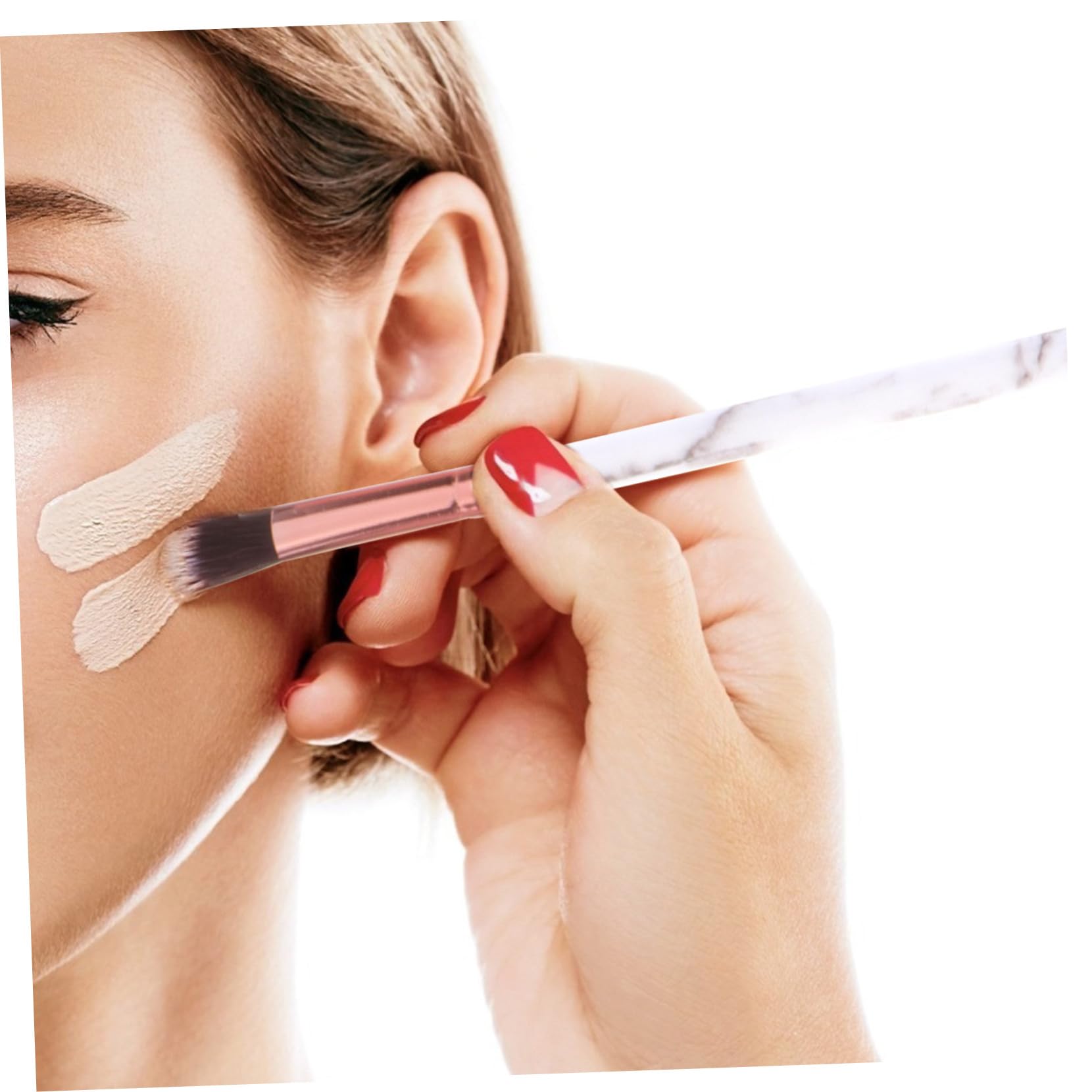 minkissy 45piezas Pinceles De Maquillaje De Mármol Set Profesional De Brochas Mango De Plástico Herramientas Cosméticas Suaves Para Uso Diario y Profesional