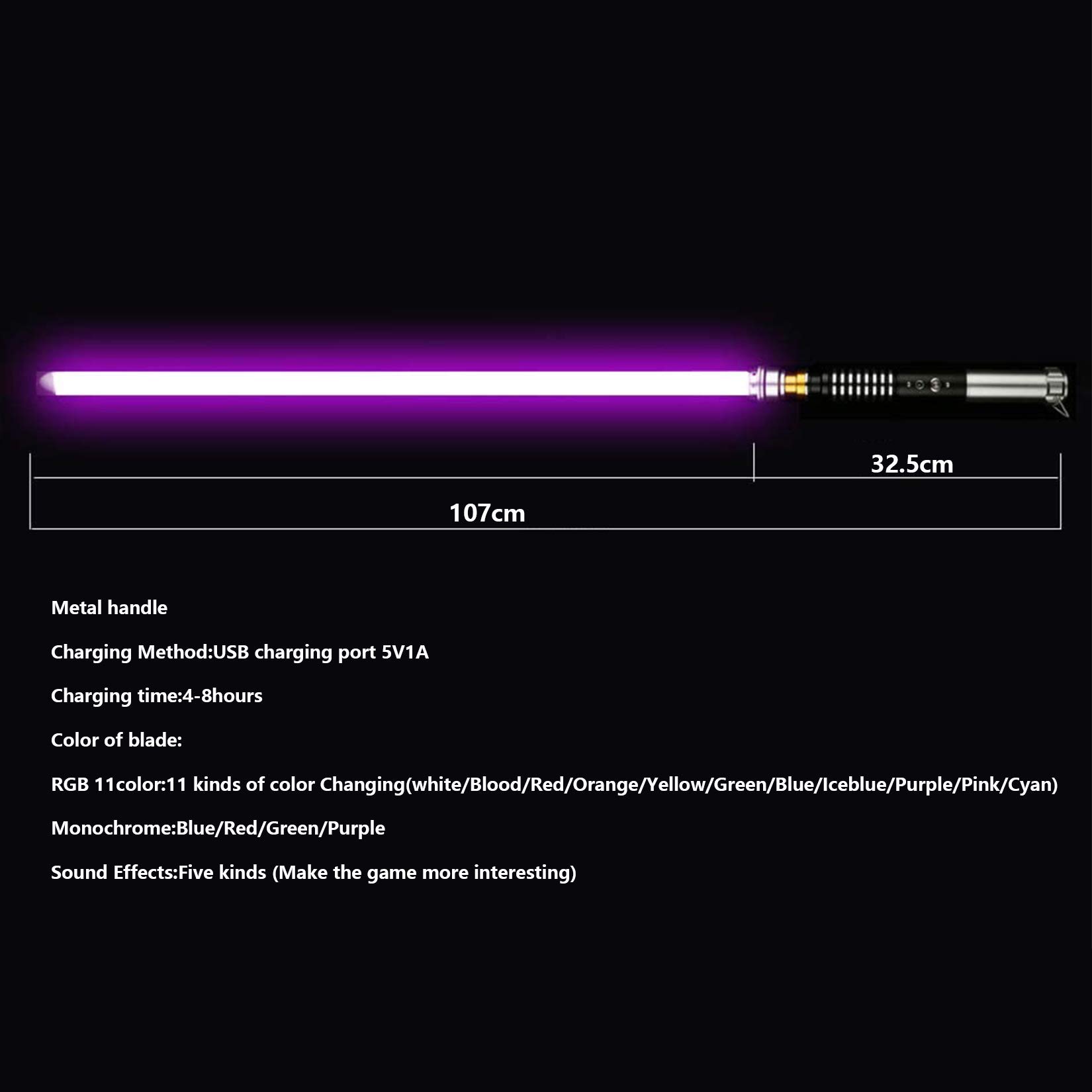 Amazon.co.jp: 11色を変えるメタルヒルトライトセーバーサウンド