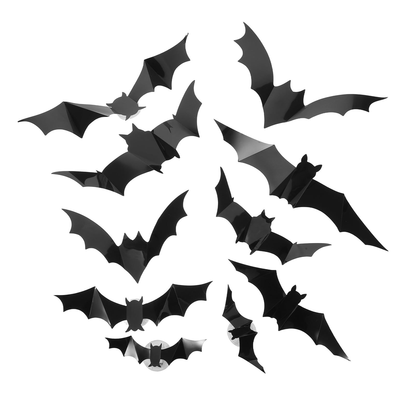 Pegatinas de murciélagos LED 3D de PVC para pared de Halloween con luz nocturna pack de 24 piezas