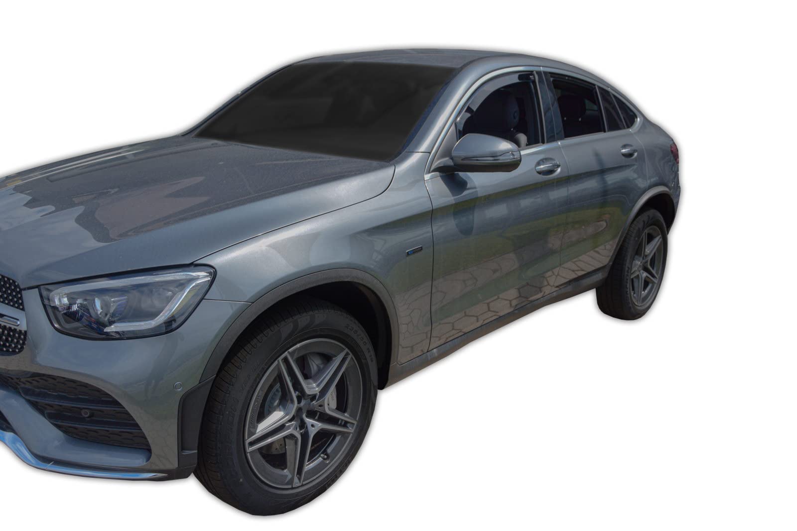 J&J AUTOMOTIVE Heko Déflecteurs d'air et de Vent pour Mercedes GLC Coupe C253 2016-2022, Lot de 2pcs, Teintés, Avant et Arrière, Aérodynamique